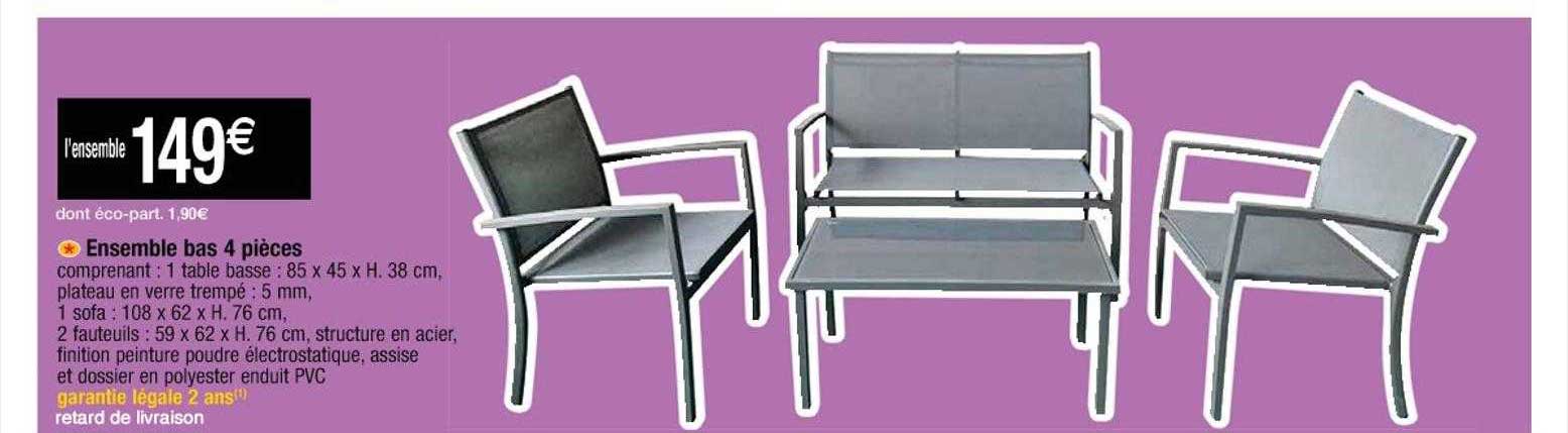 ensemble bas 4 pièces