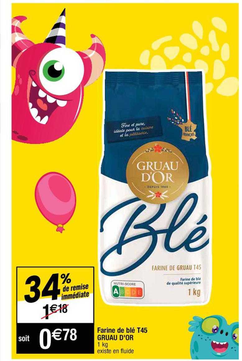 Farine De Blé T45 Gruau D'or