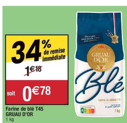 farine de blé t45 gruau d'or