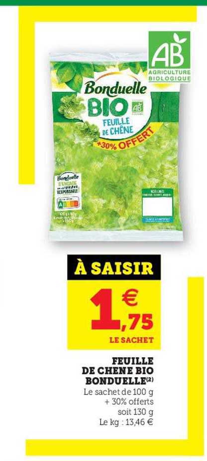 Feuille De Chêne Bio Bonduelle