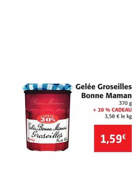 gelée groseilles bonne maman