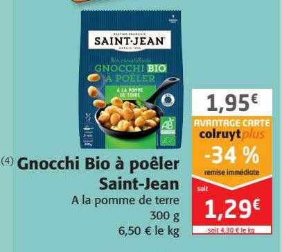 gnocchi bio à poêler saint-jean