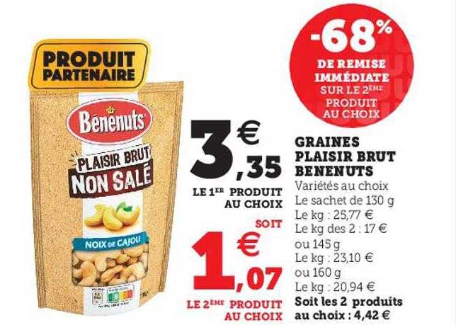 Graines Plaisir Brut Bénénuts