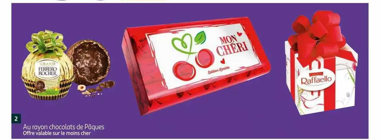 grand ferrero rocher, mon chéri, raffaello