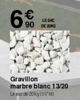 gravillon marbre blanc 13-20
