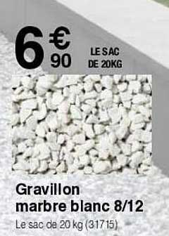 gravillon marbre blanc 8-12
