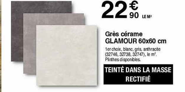 grès cérame glamour 60 x 60 cm