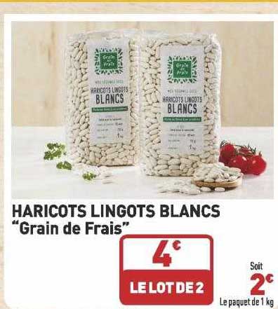 haricots lingots blanc "grain de frais"