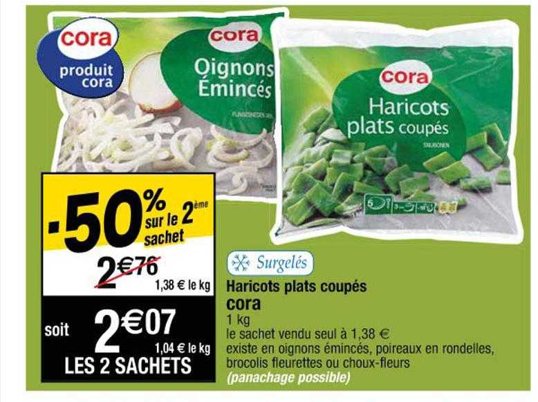 haricots plant coupés cora