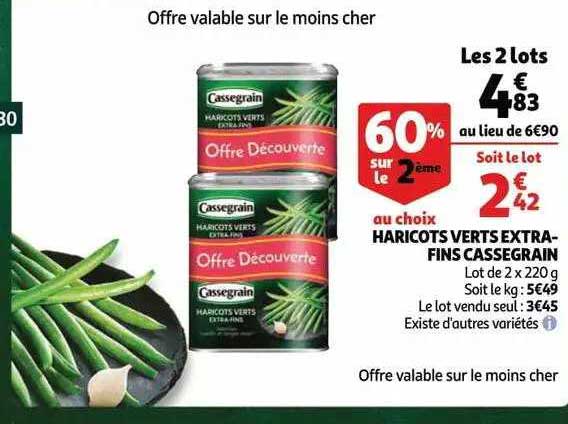 haricots verts extra-fins cassegrain