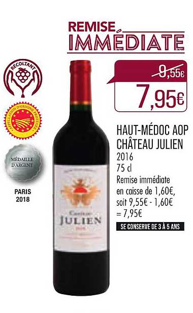 haut-médoc aop château julien 2016