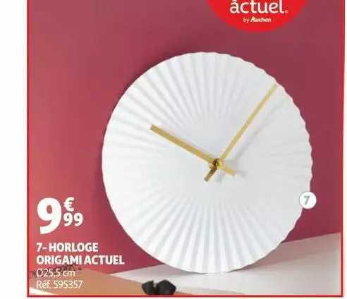 Horloge Origami Actuel