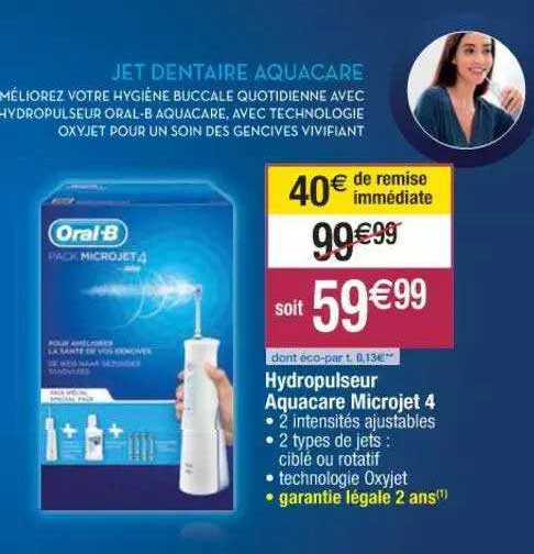 hydropulseur aquacare microjet 4 oral b