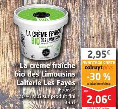 La Crème Fraîche Bio Des Limousins Laiterie Les Fayes