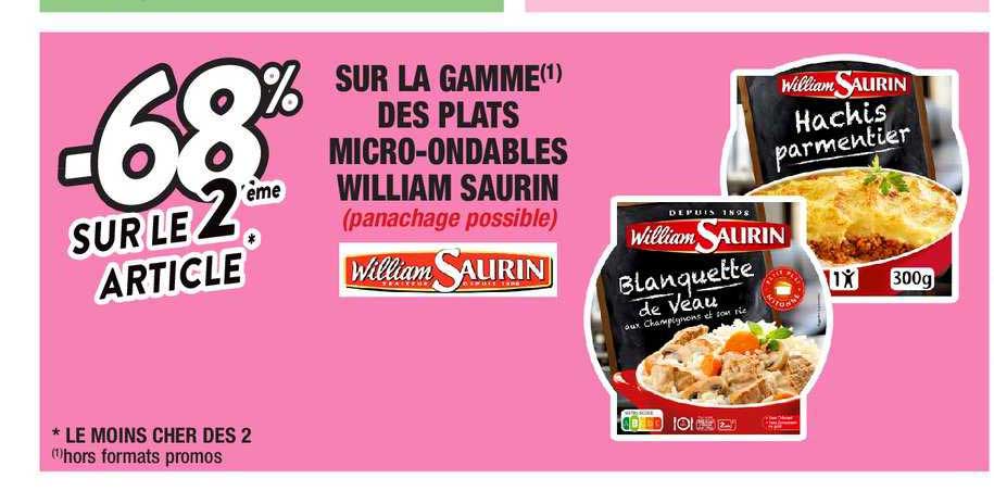 la gamme des plats micro-ondables william saurin