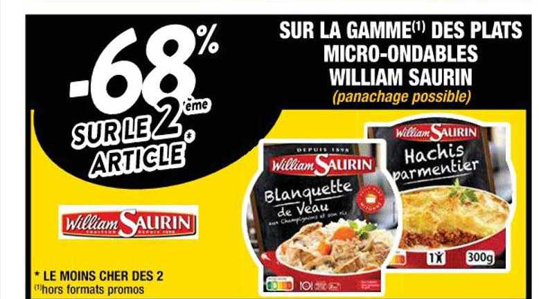 la gamme des plats micro-ondables william saurin