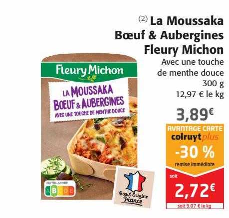 la moussaka boeuf & aubergines fleury michon