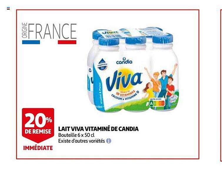 Lait Viva Vitaminé De Candia