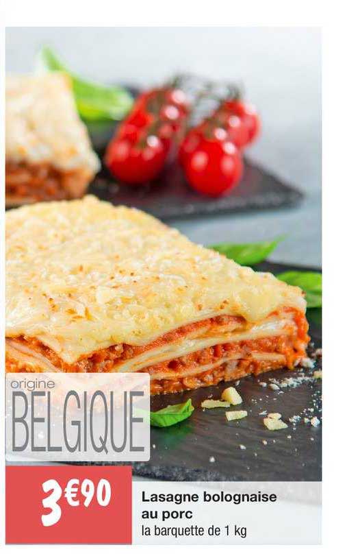 Lasagne Bolognaise Au Porc