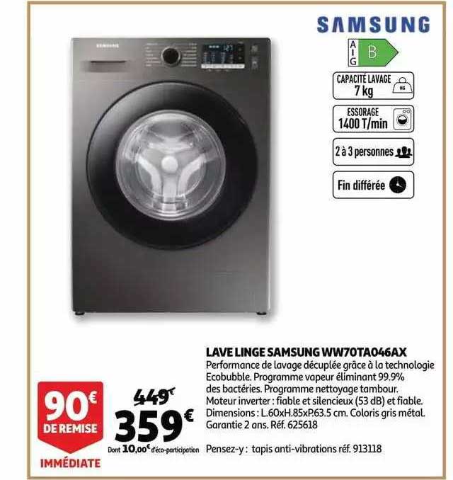 lave linge samsung