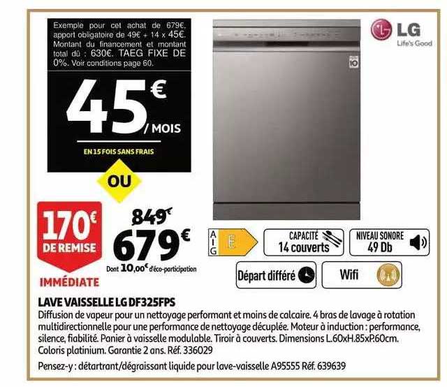 lave vaisselle lg
