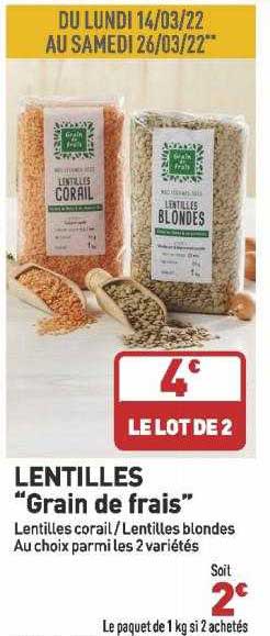 Lentille "grain  De Frais"