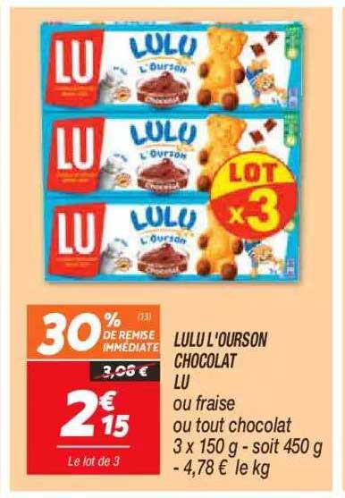Lulu L'ourson Chocolat Lu