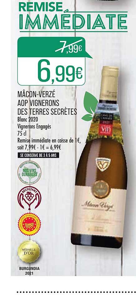 mâcon-verzé aop vignerons des terrs secrètes