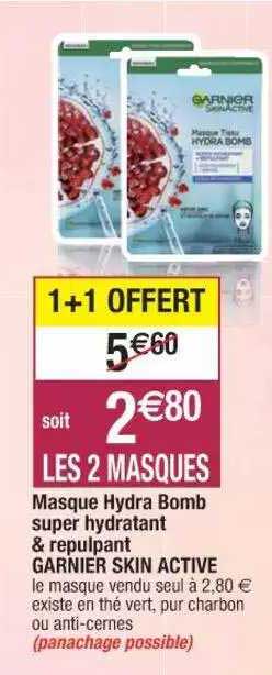 masque hydra bomb super hydratant & repulpant garnier skin active