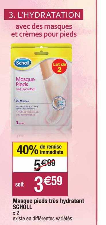 masque pieds très hydratant scholl