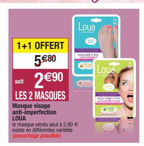 masque visage anti-imperfection loua