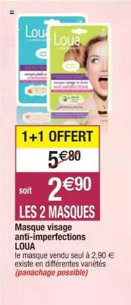 masque visage anti-imperfections loua