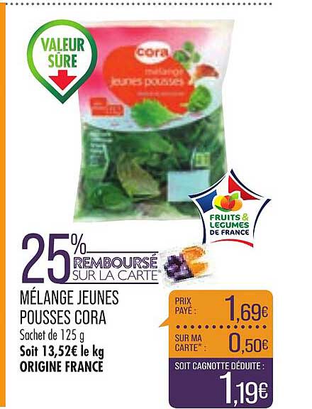 mélange jeunes pousses cora