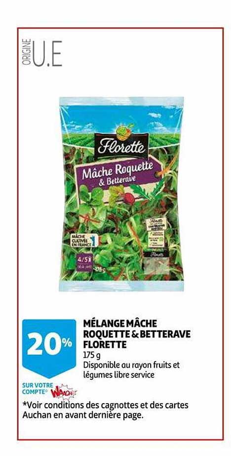 Mélange Mâche Roquette & Betterave Florette
