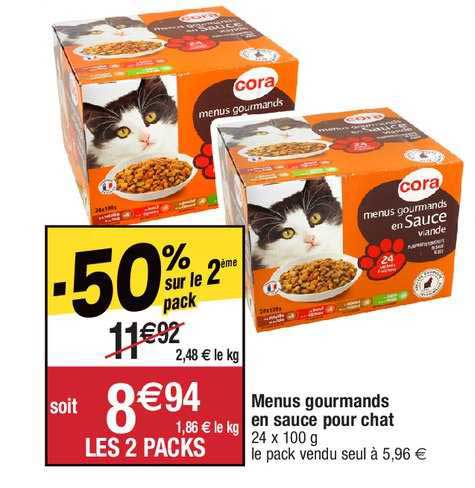 Menus Gourmands En Sauce Pour Chat