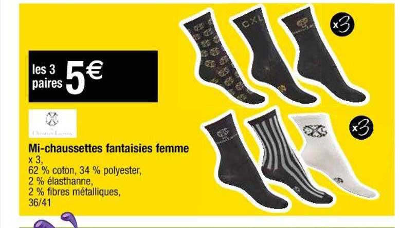 mi-chaussettes fantaisies femme