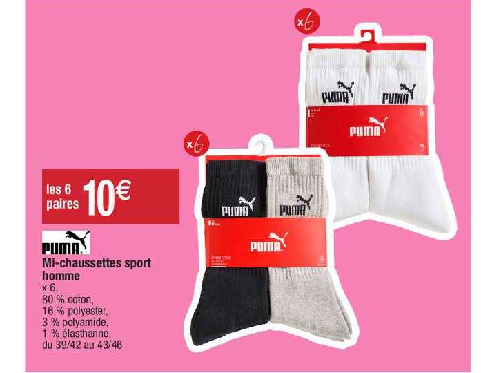 mi-chaussettes sport homme puma