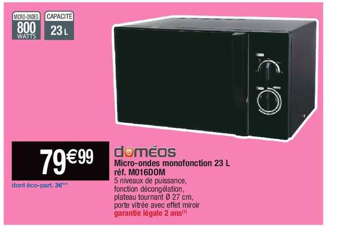 micro-ondes monofonction 23 l doméos