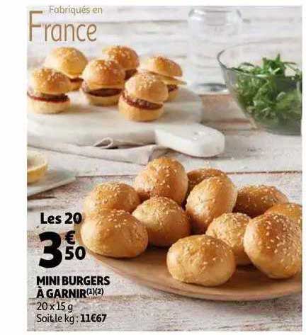 mini burgers à garnir