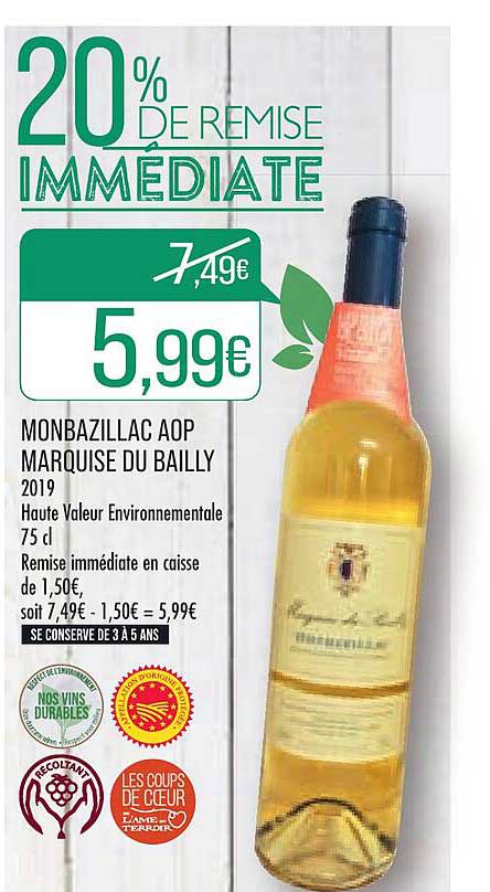 monbazillac aop marquise du bailly 2019