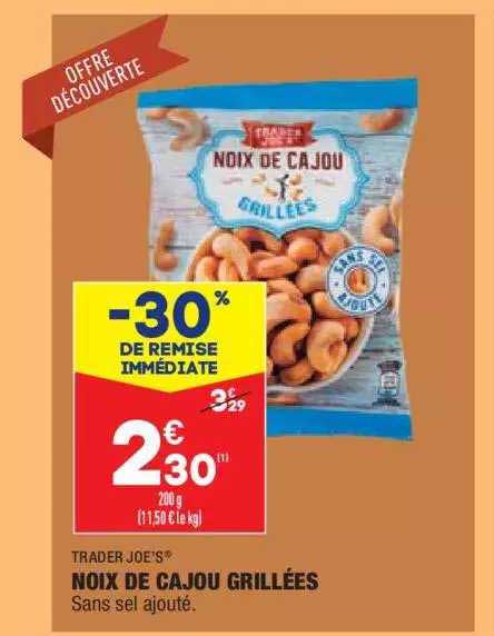 noix de cajou grillées trader joe's