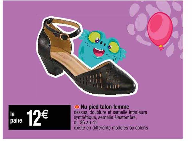 nu pied talon femme