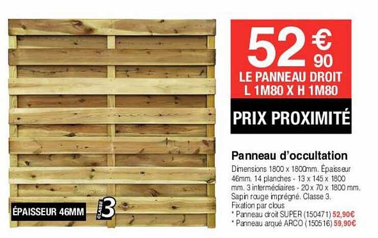 panneau d'occultation