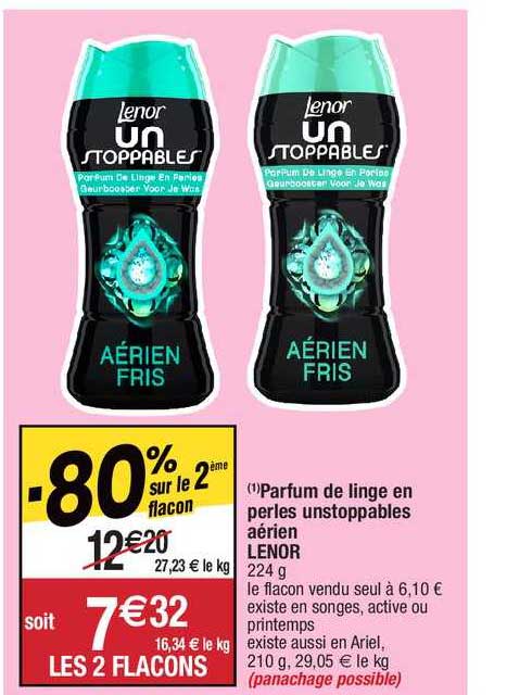 Parfum De Linge En Perles Unstoppables Aérien Lenor