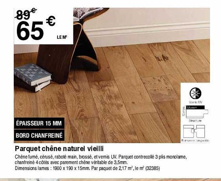 parquet chêne naturel vieilli