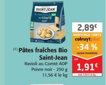 pâtes fraîches bio saint-jean