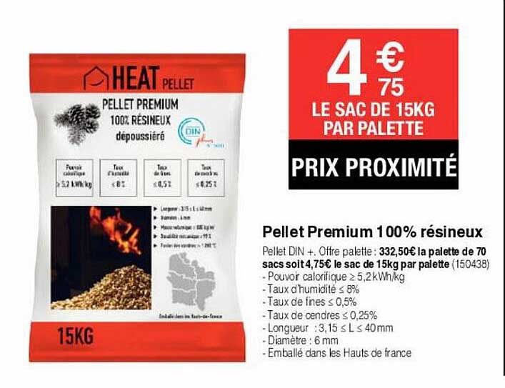 pellet premium 100% résineux