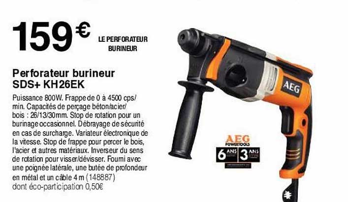 perforateur burineur sds+ kh26ek aeg