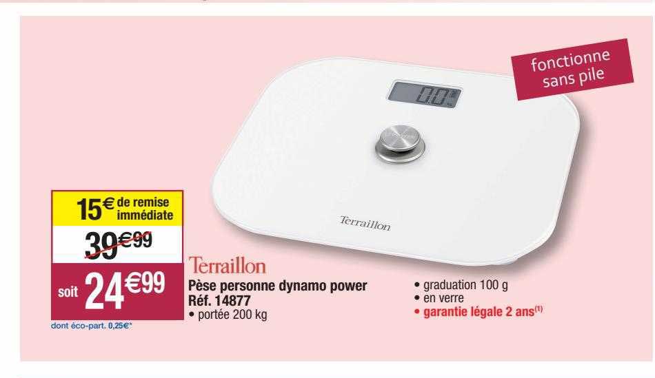pèse personne dynamo power terraillon