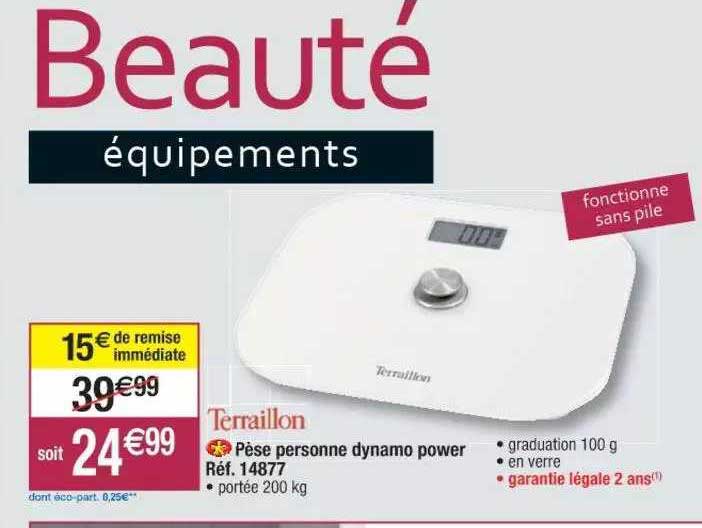pèse personne dynamo power terraillon